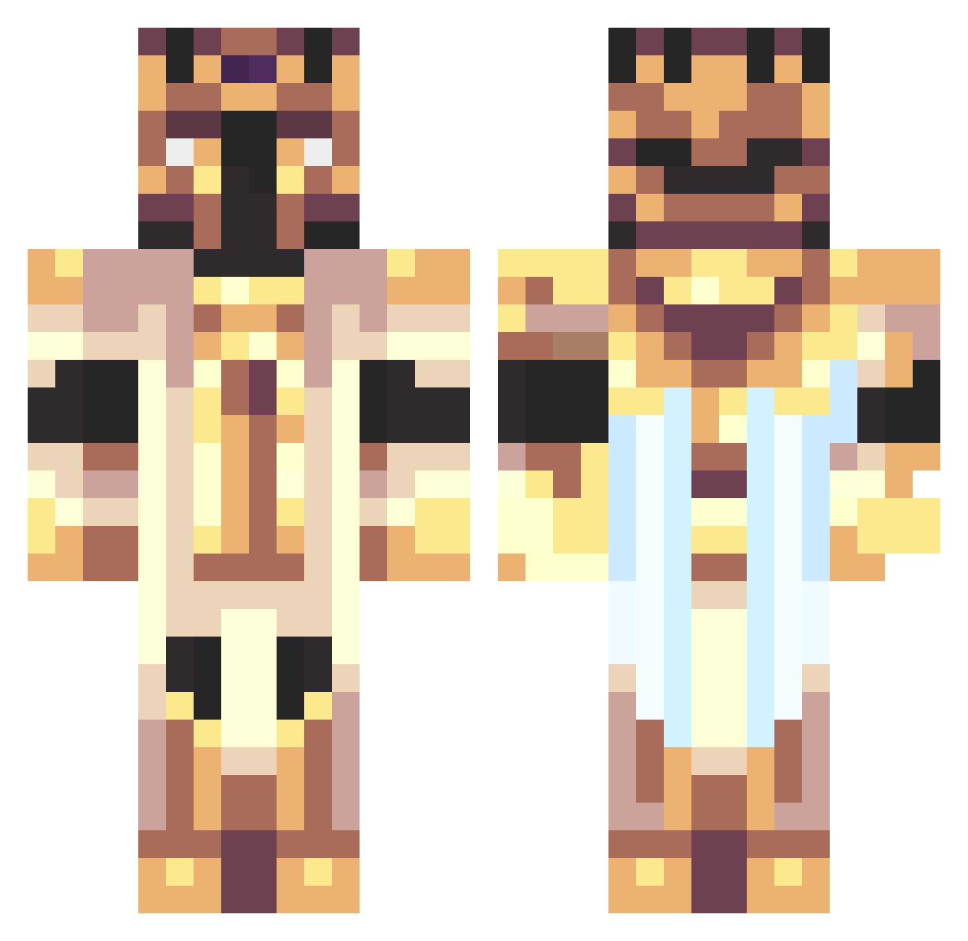 etoilenoire_ Minecraft skin, front and back view