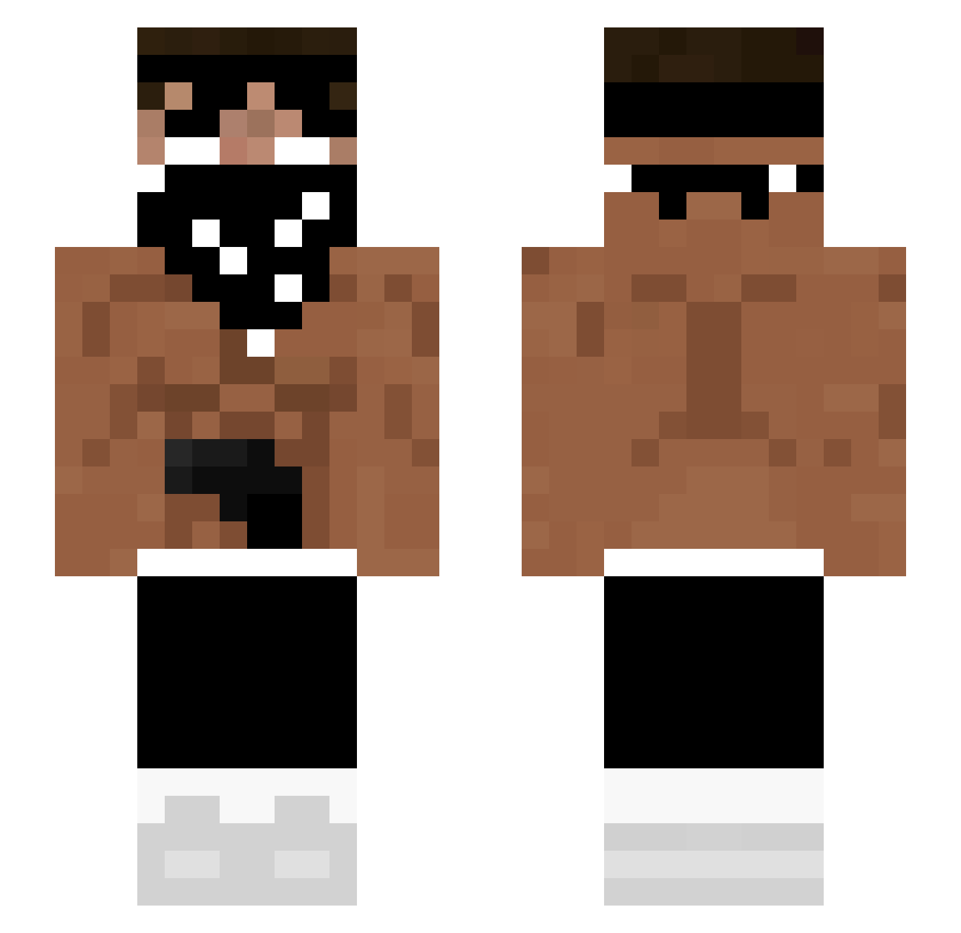 Tylibby Minecraft skin, front and back view