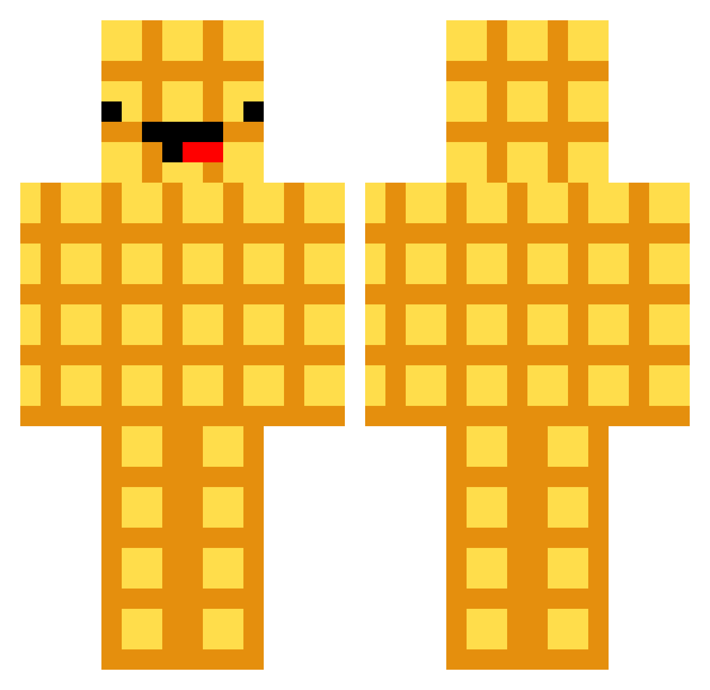 wafercakes47 Minecraft skin, front and back view