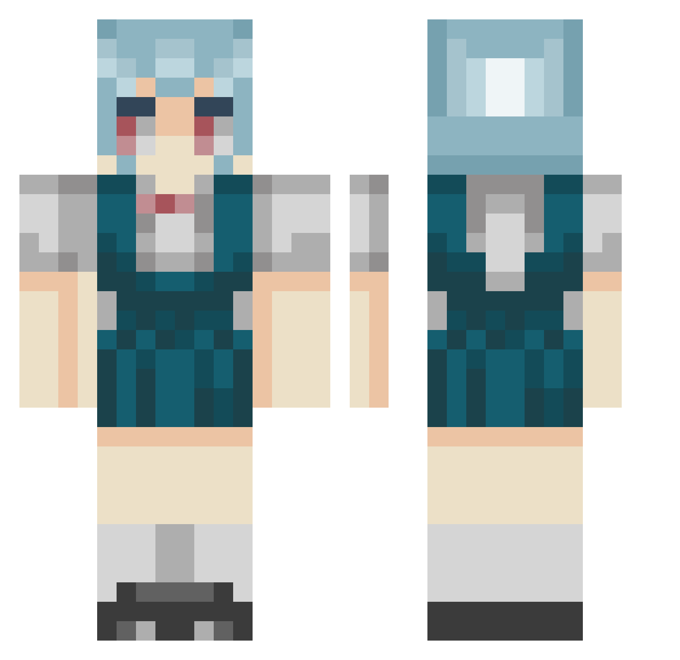 SwagMonkey23 Minecraft skin, front and back view