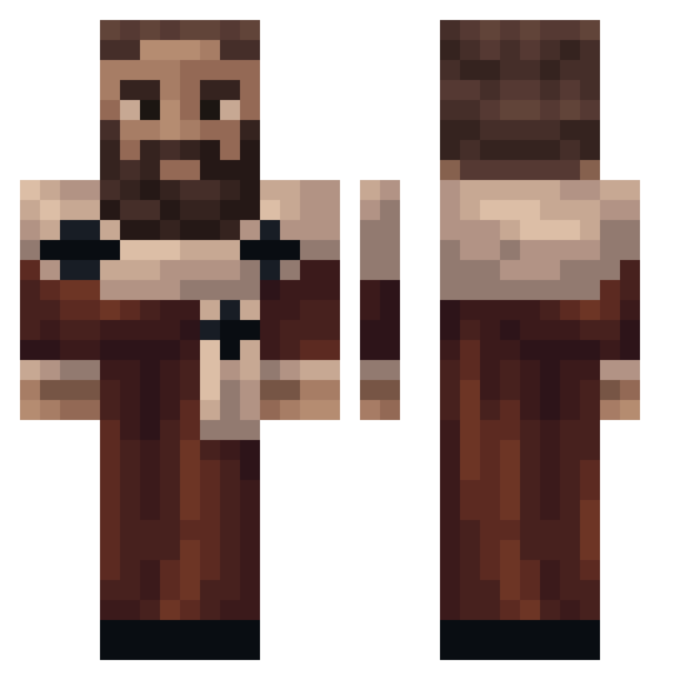 ijulko Minecraft skin, front and back view