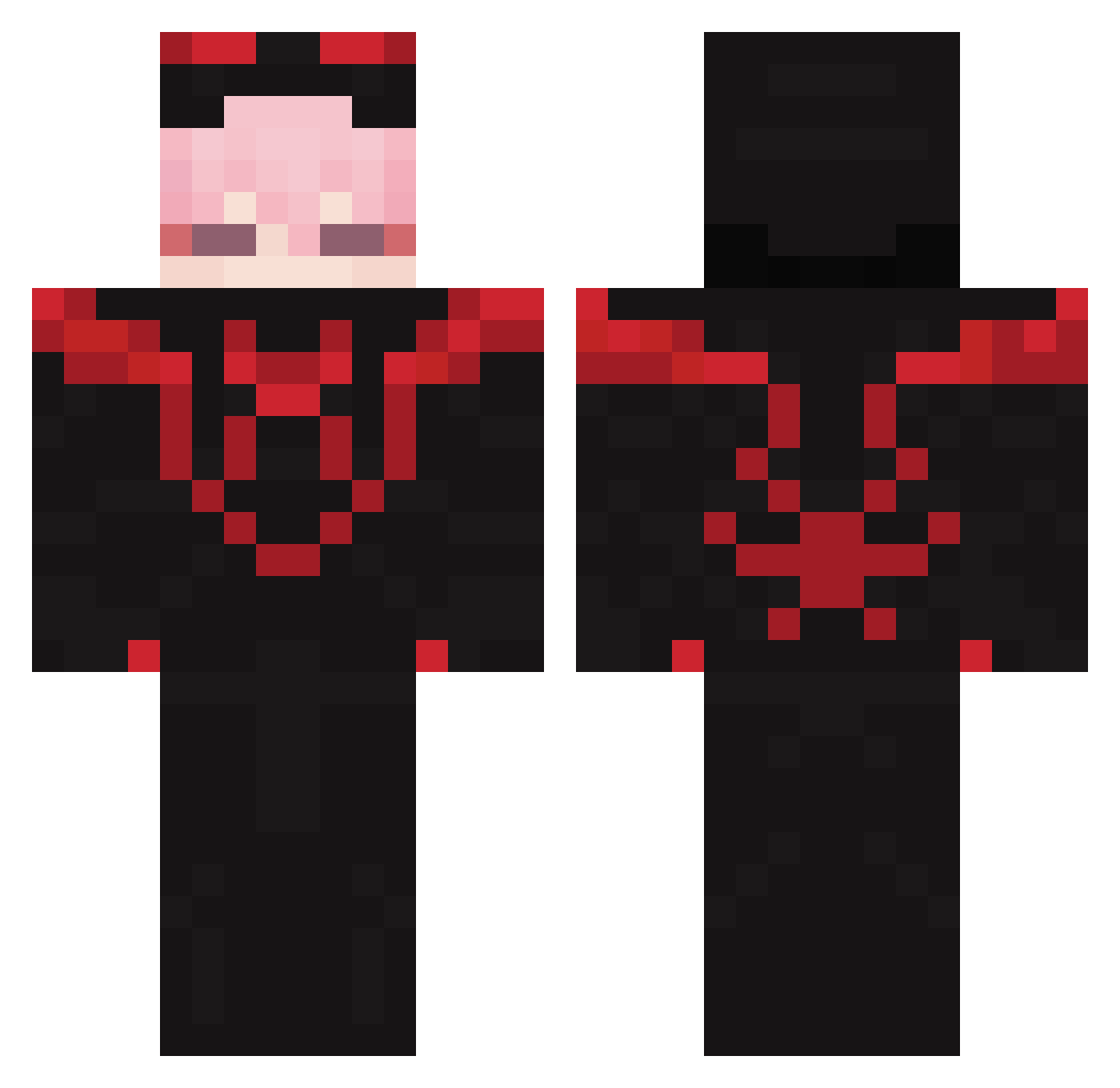Jerzuk Minecraft skin, front and back view