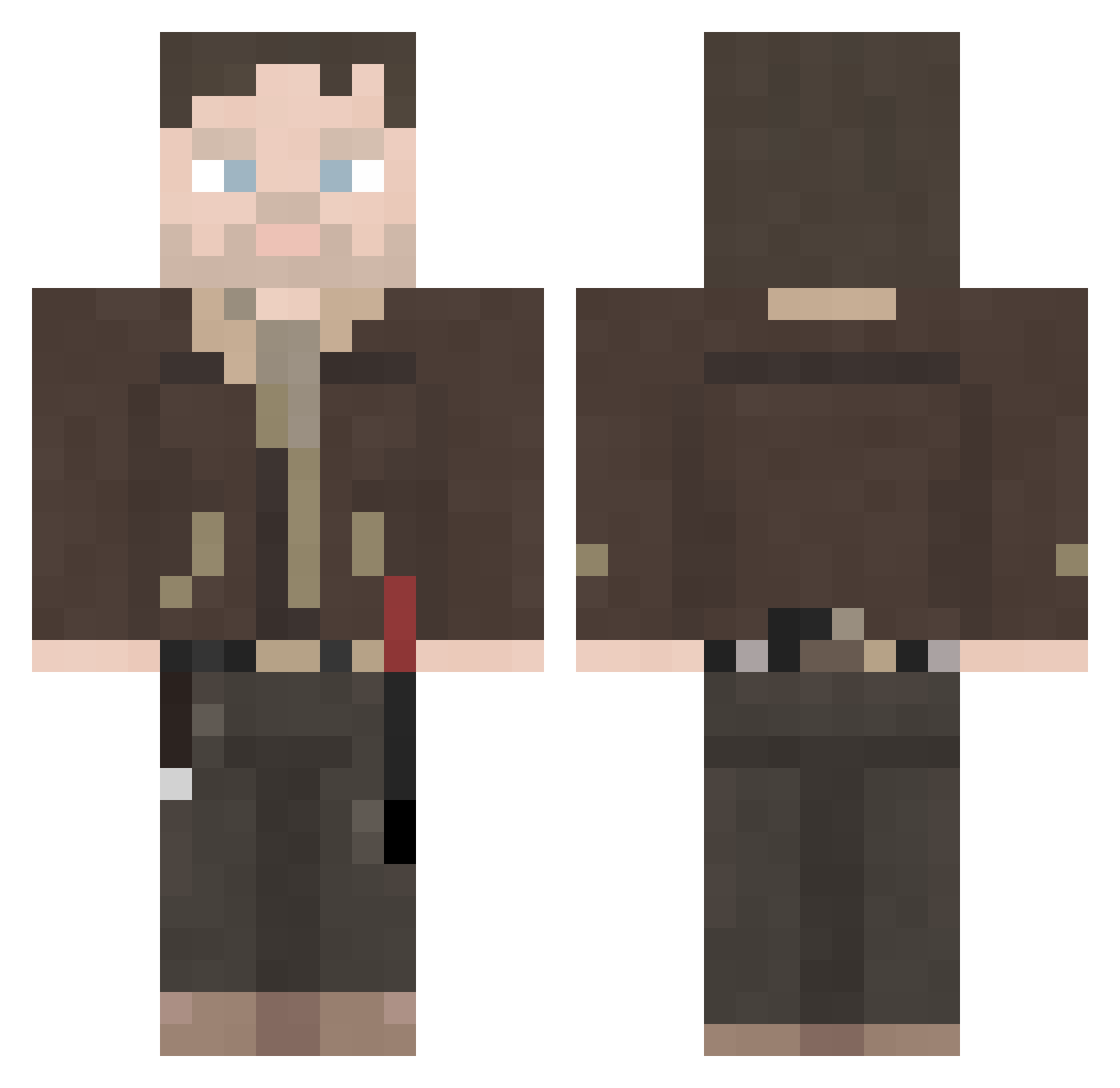 BerkeMeister2006 Minecraft skin, front and back view