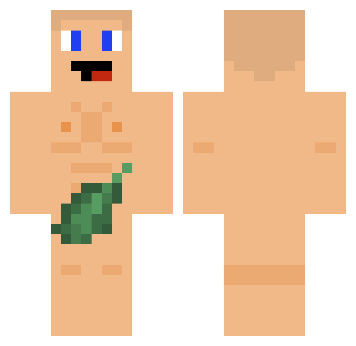 tennman21 Minecraft skin, front and back view