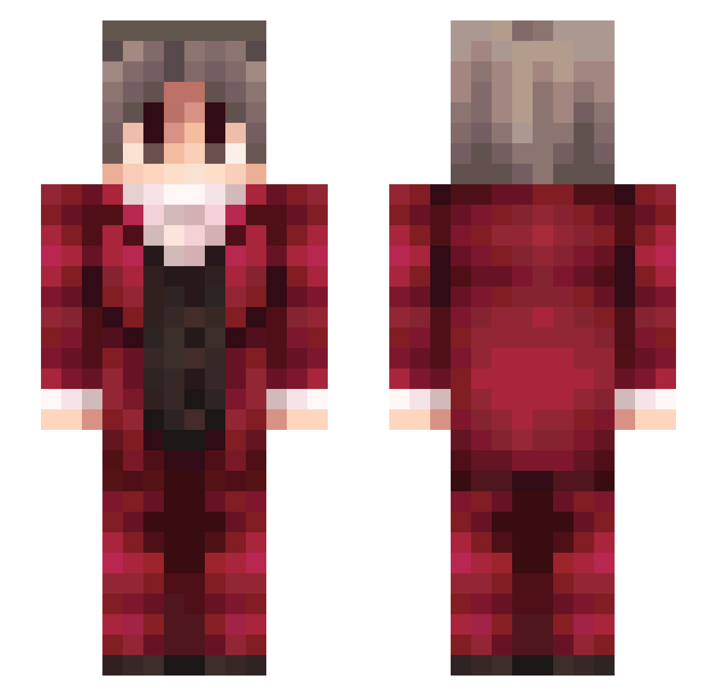 Gromoboy026 Minecraft skin, front and back view