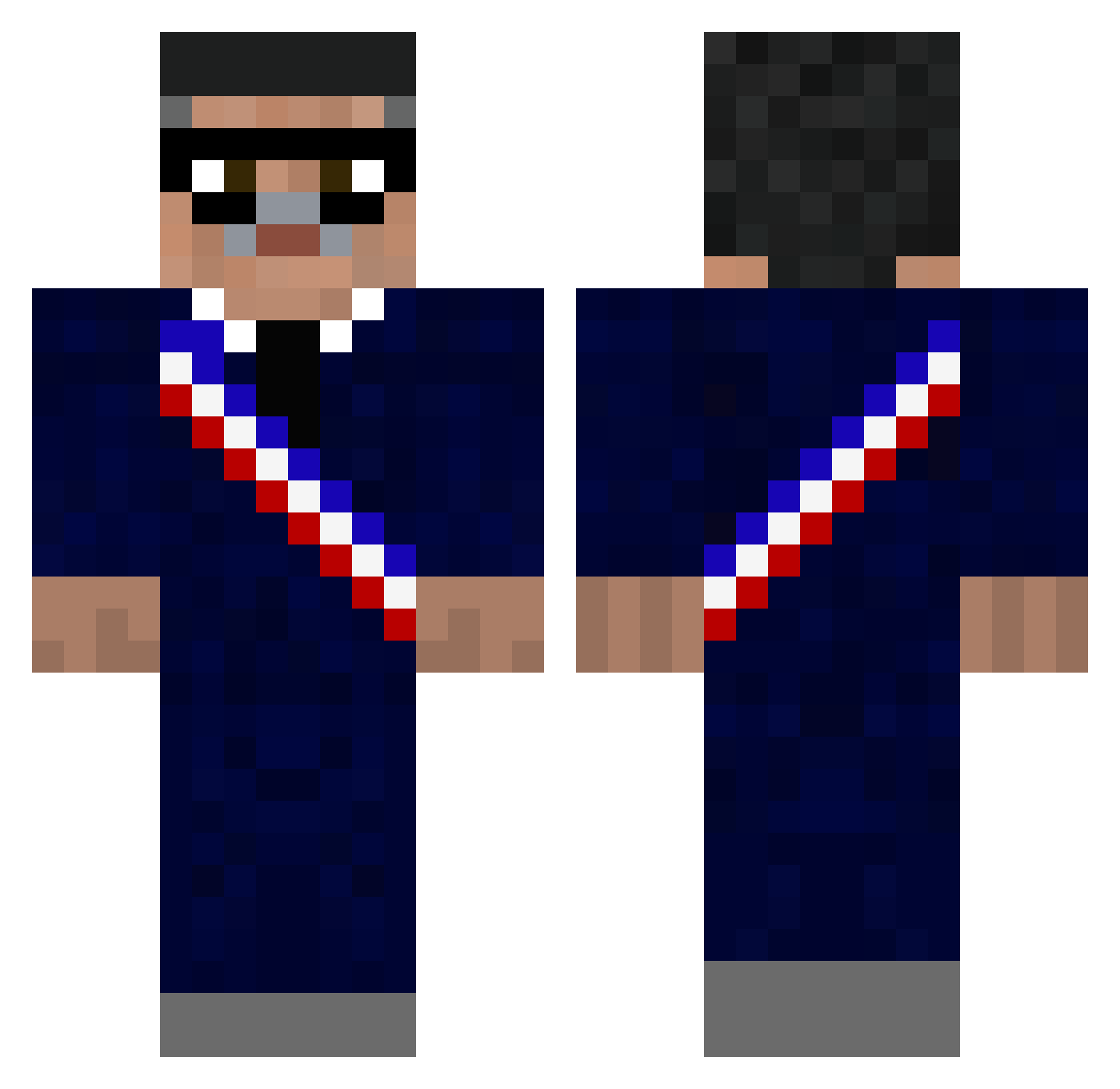 rentaoo_ Minecraft skin, front and back view