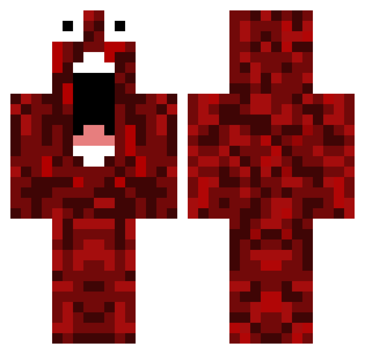 ALOXVGX Minecraft skin, front and back view