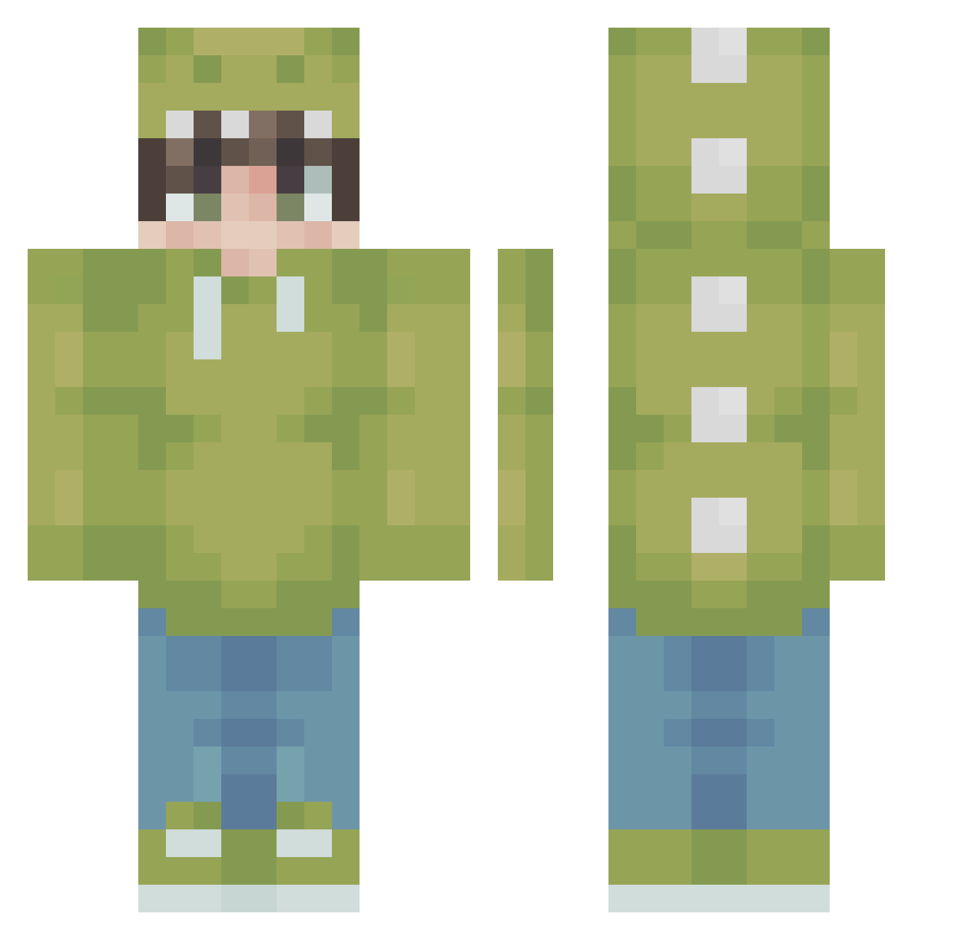 Gregsi_rBDr Minecraft skin, front and back view