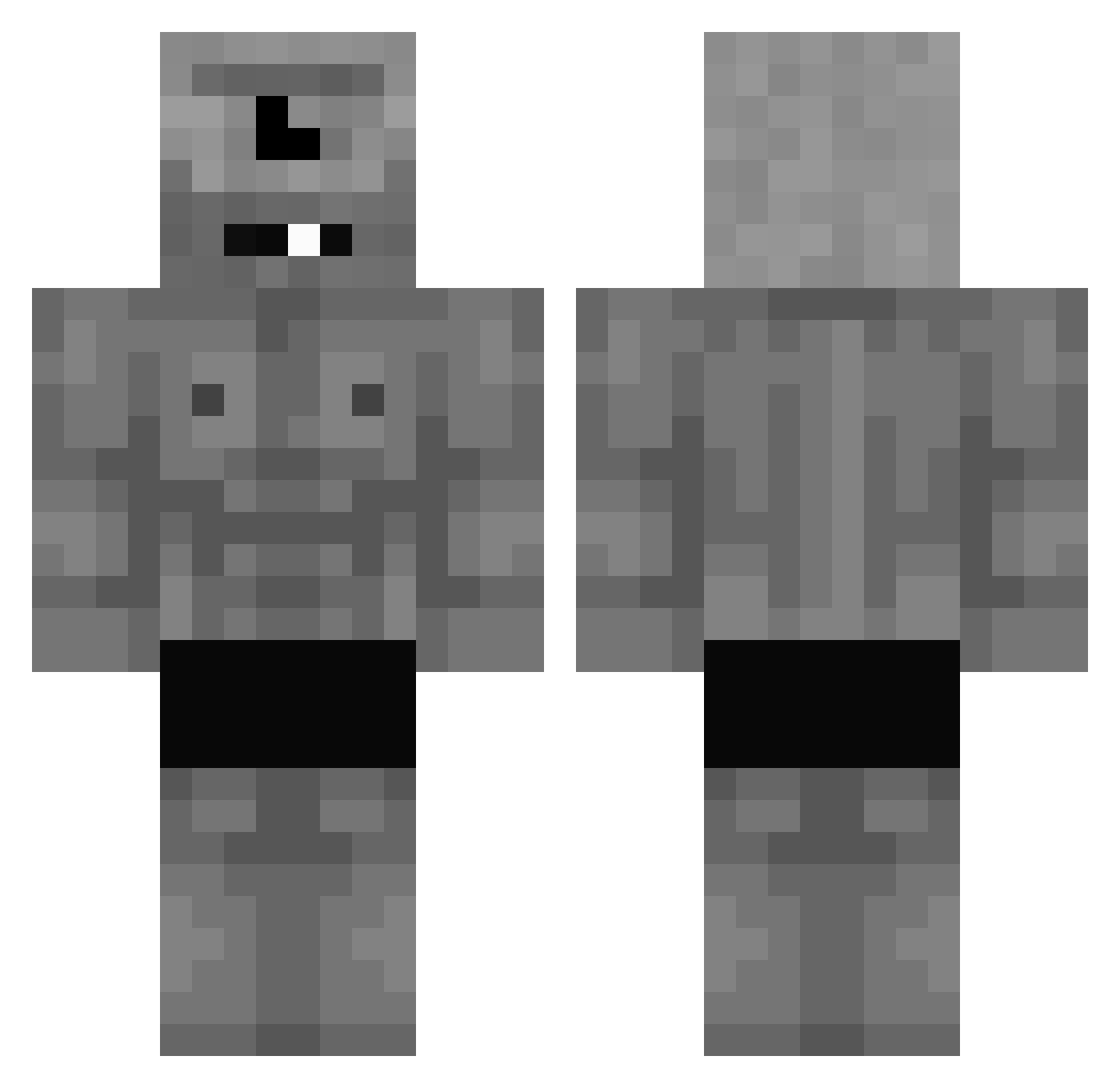 TheAncientOne24 Minecraft skin, front and back view