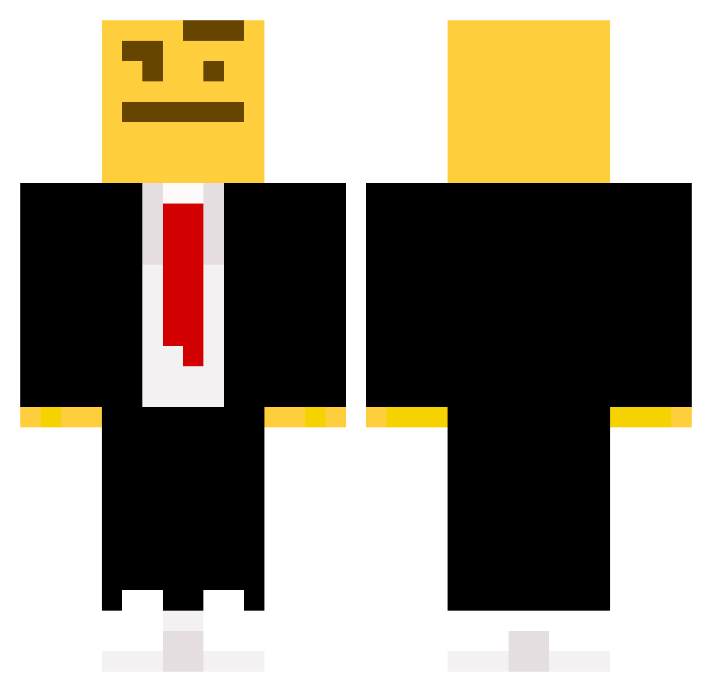 SpiritCarry Minecraft skin, front and back view