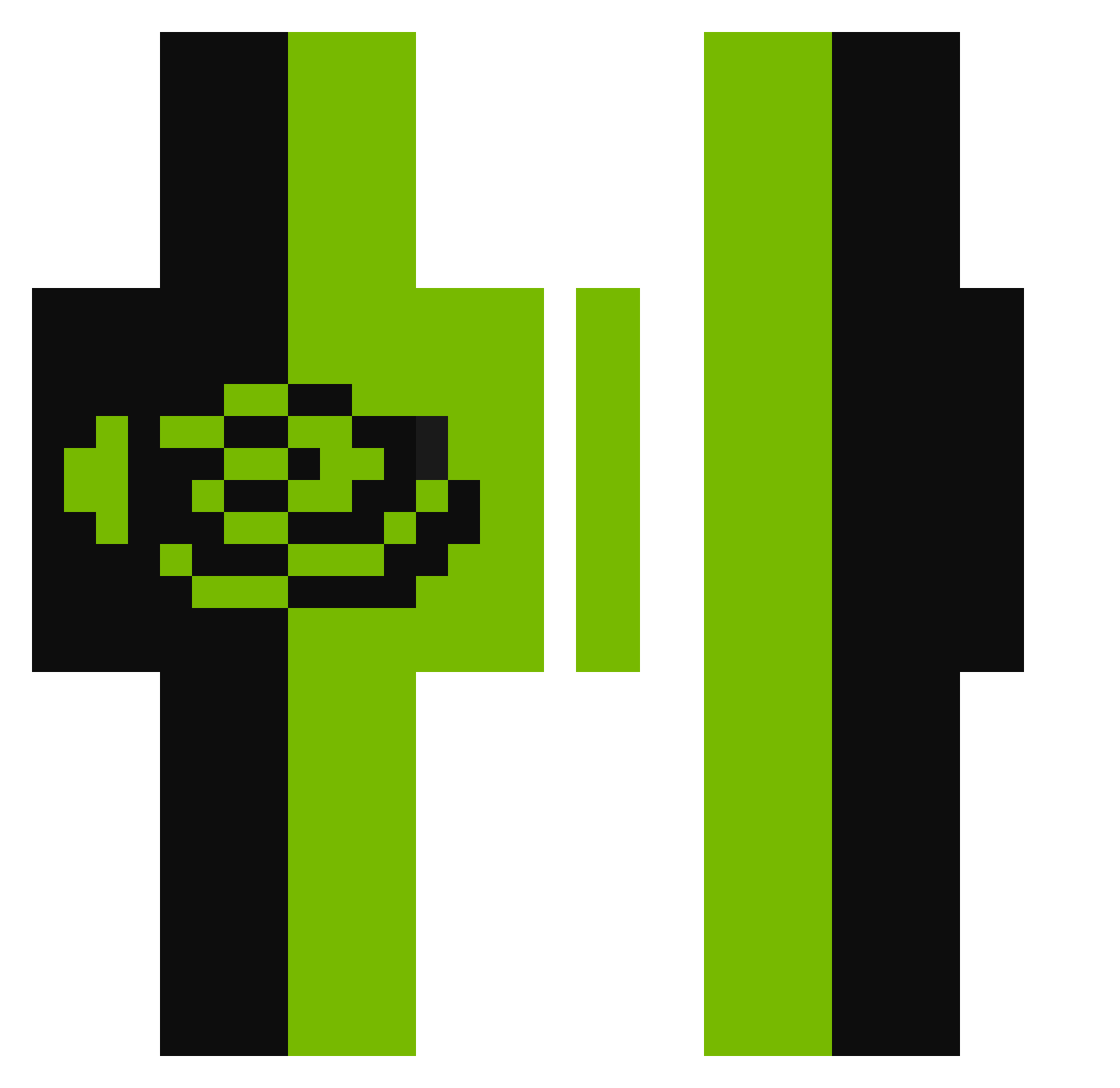 RTX5090FE Minecraft skin, front and back view