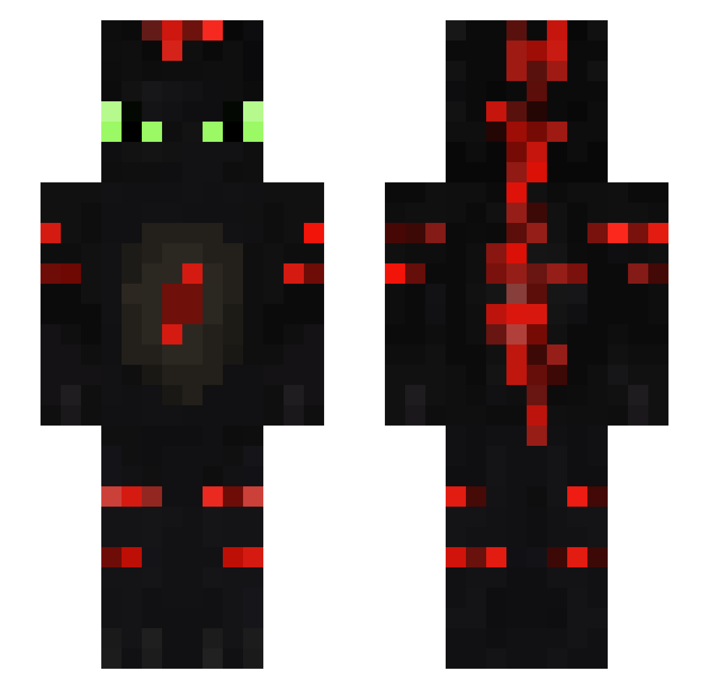 iJpsh Minecraft skin, front and back view