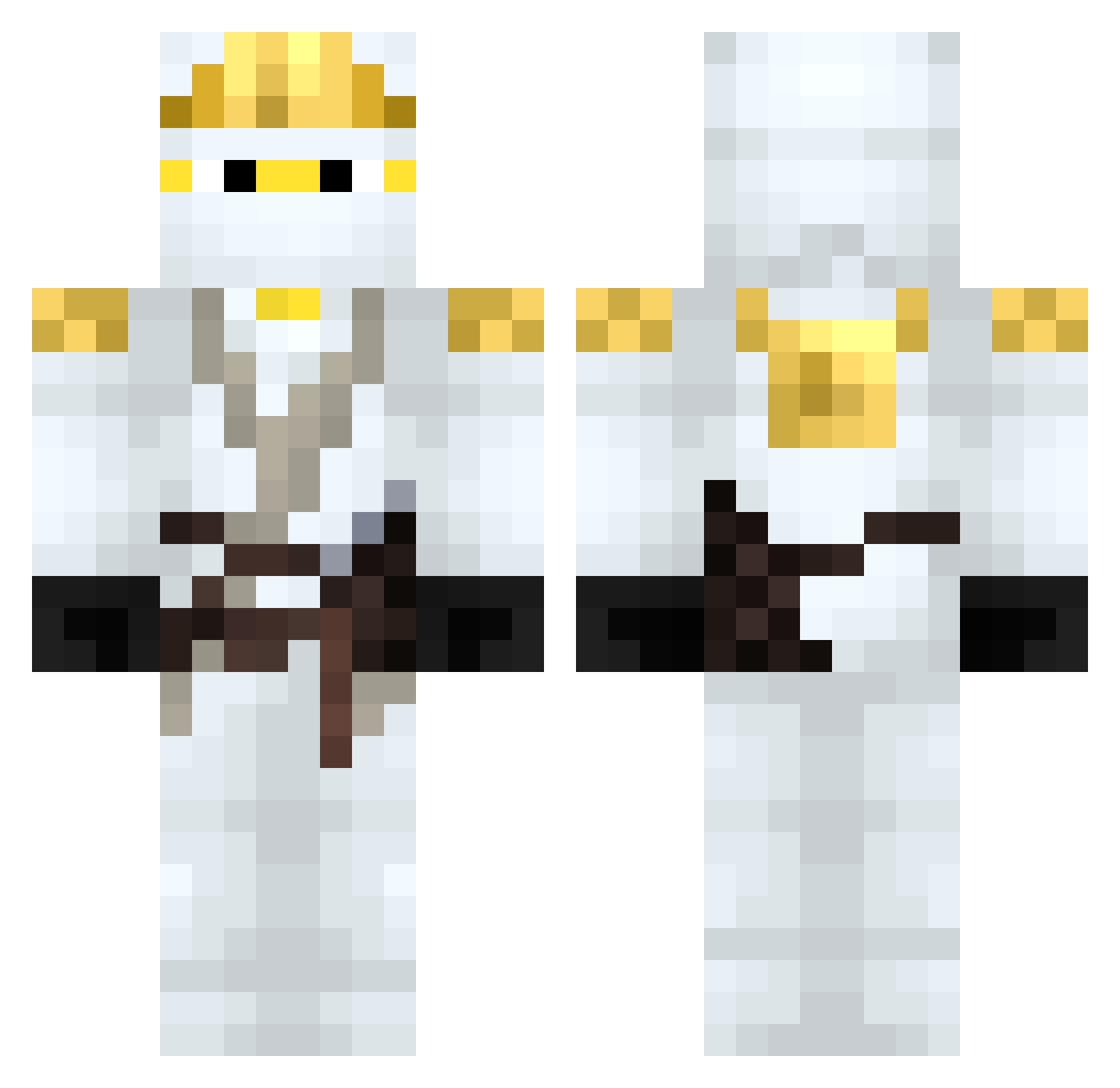 ILikeRadler Minecraft skin, front and back view
