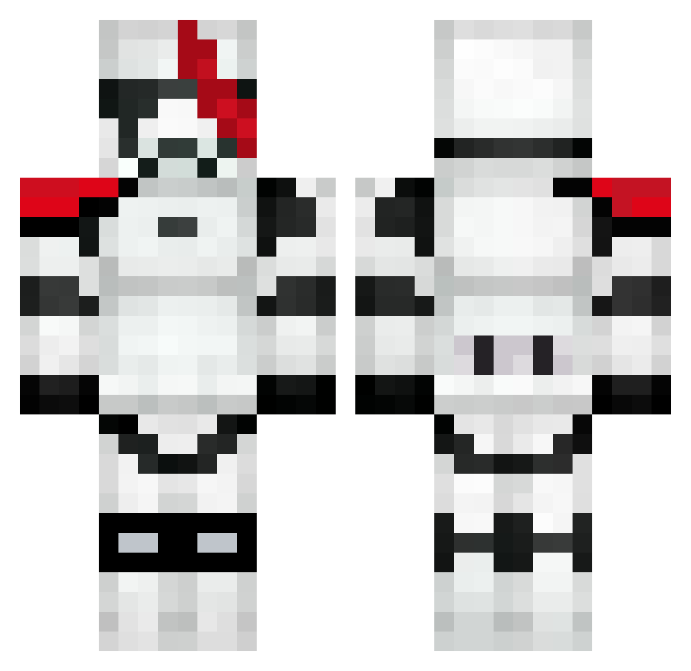 Traf33 Minecraft skin, front and back view