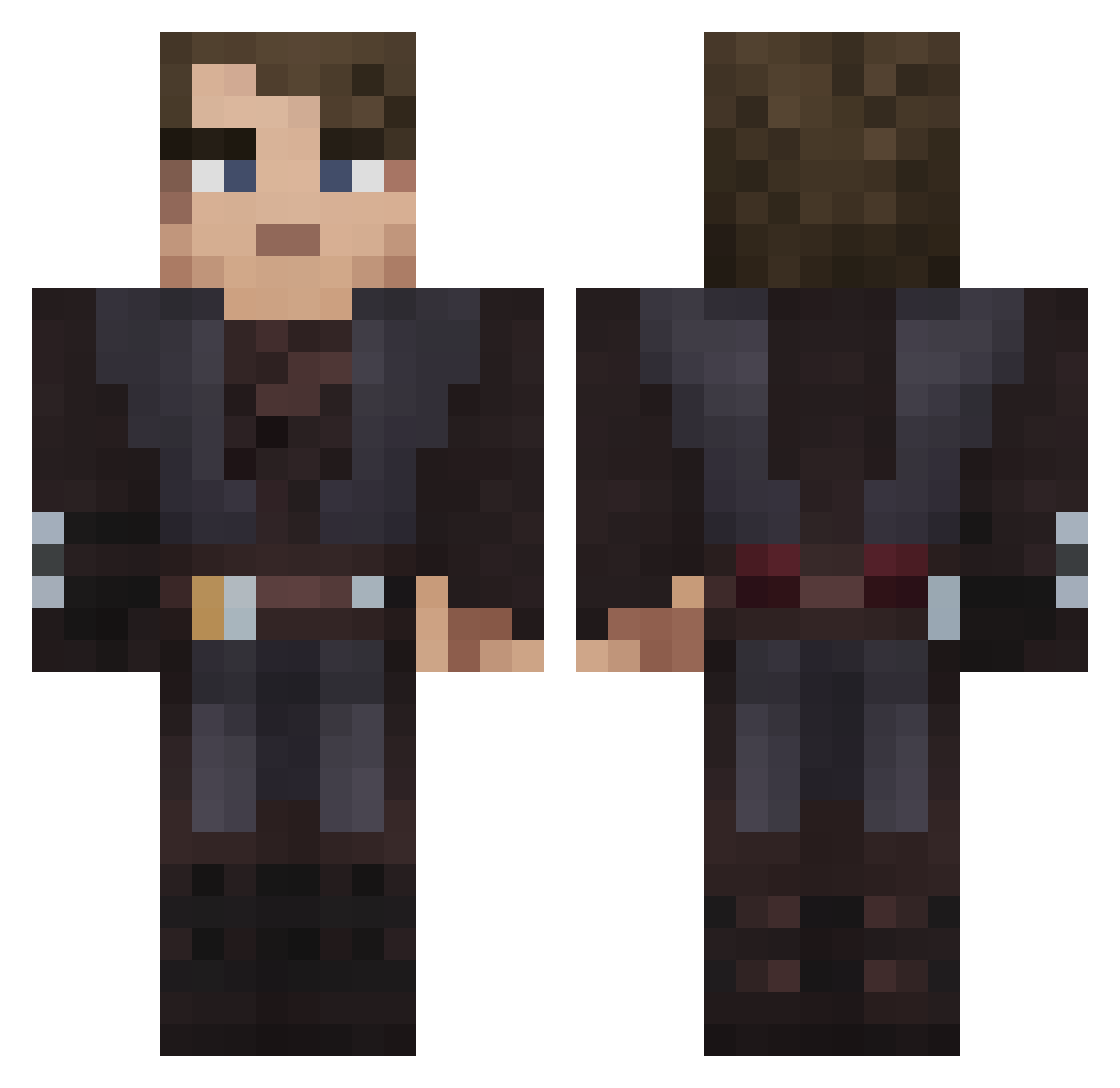 BabciaKaczka Minecraft skin, front and back view