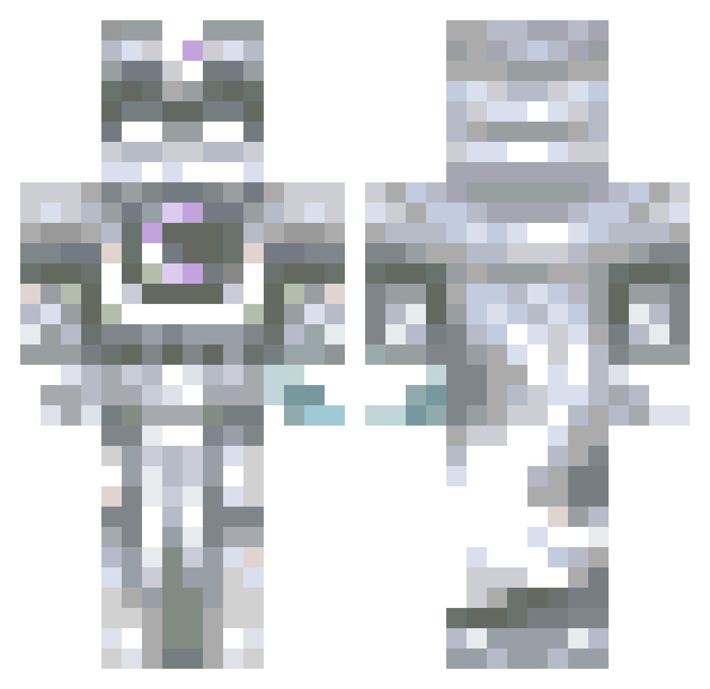 GotBeamed101 Minecraft skin, front and back view