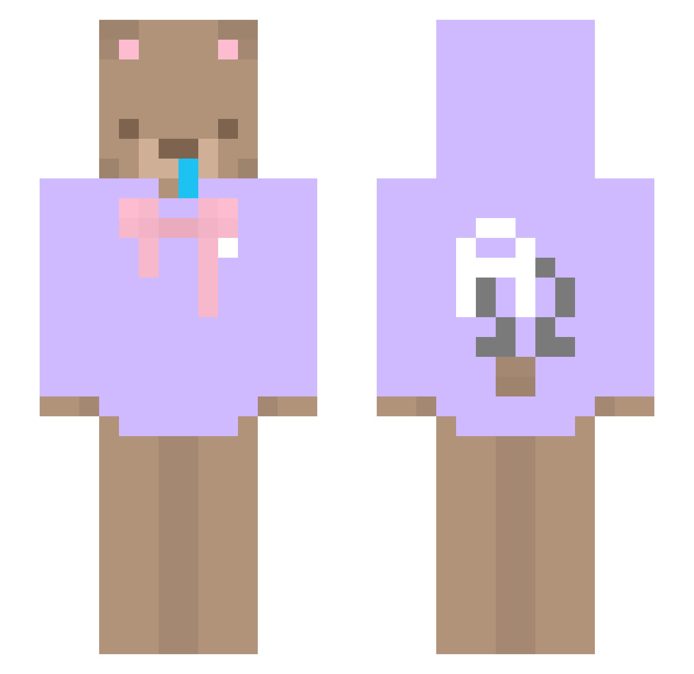 bear_boom Minecraft skin, front and back view