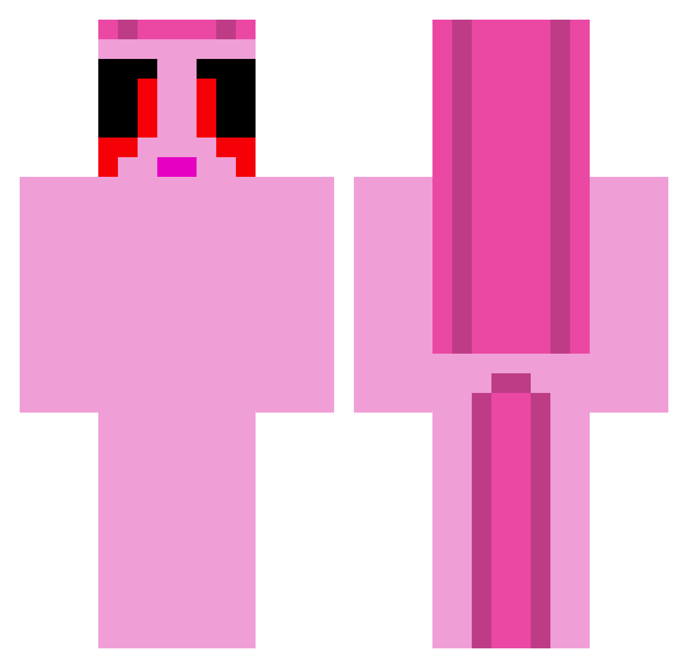 bungi930930 Minecraft skin, front and back view