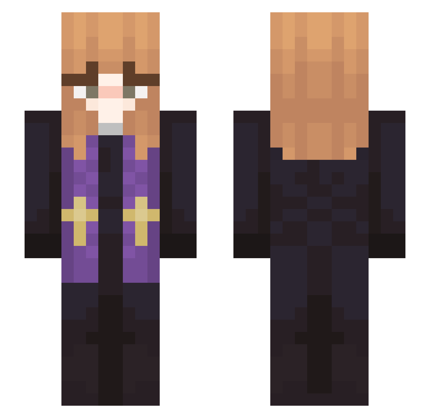 Cotesu Minecraft skin, front and back view