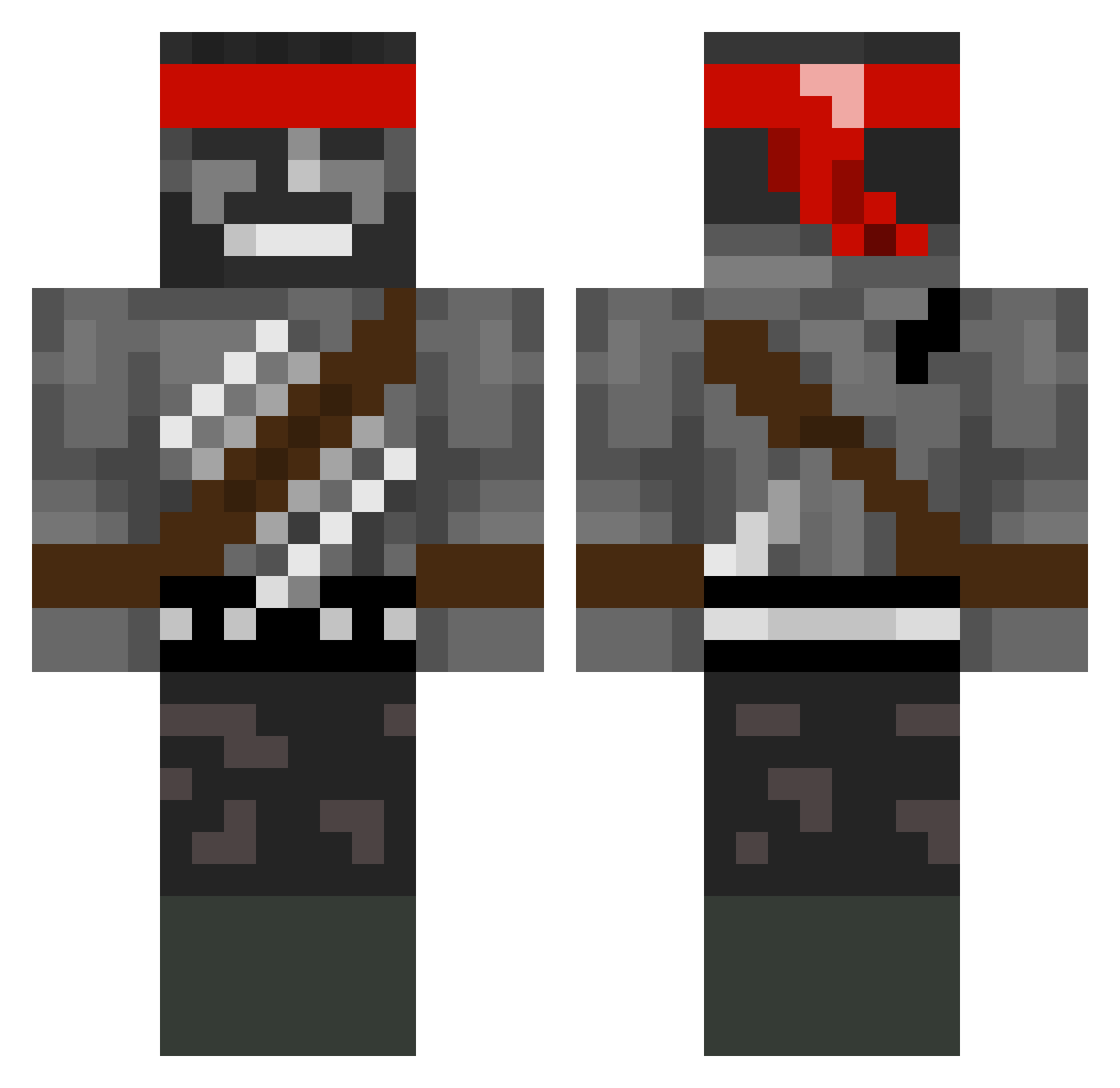Dantetitas Minecraft skin, front and back view