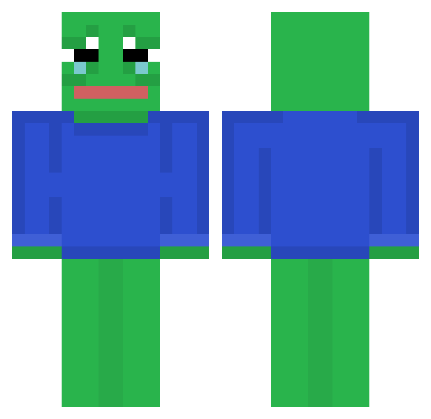 ePiCGanGstA13 Minecraft skin, front and back view