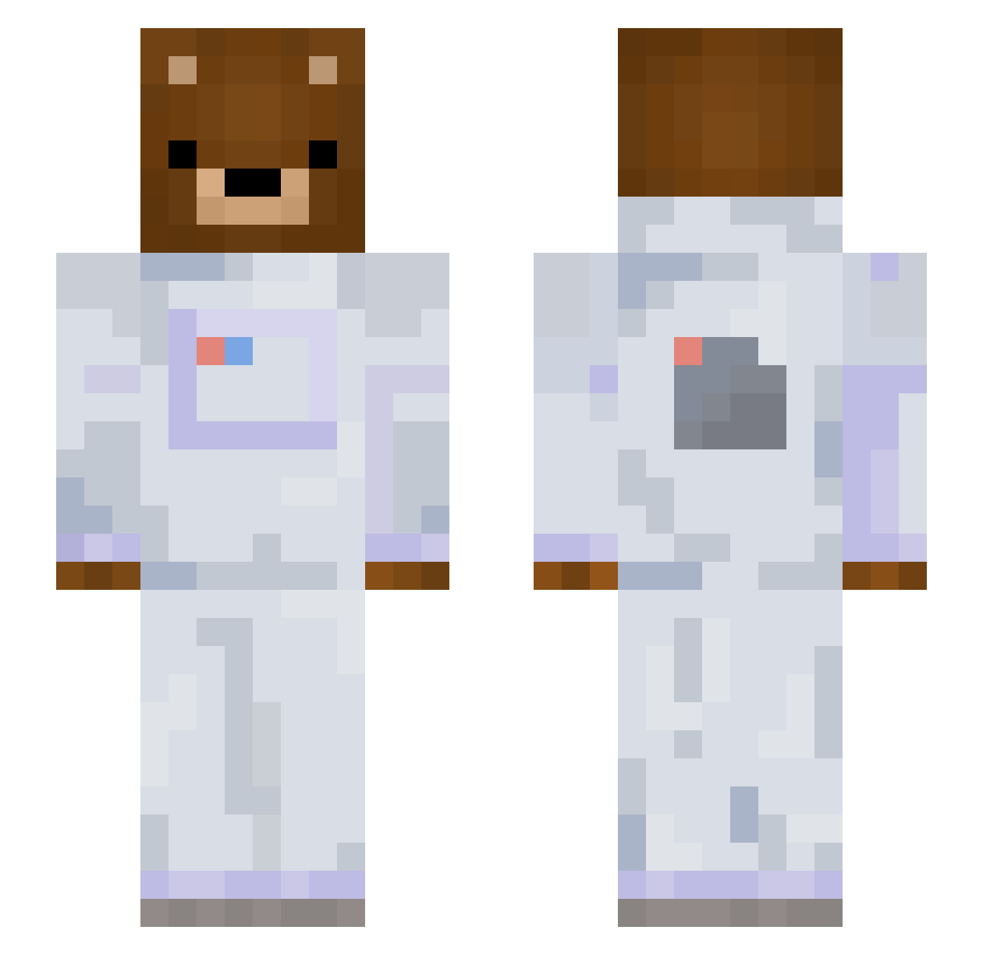 SylentMC Minecraft skin, front and back view