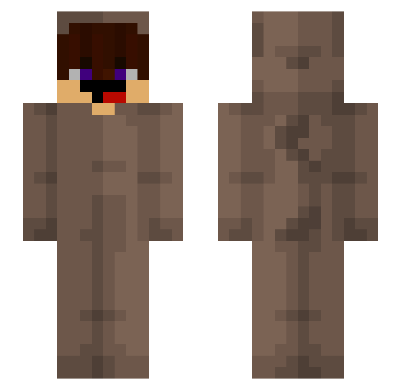 BasicPurple Minecraft skin, front and back view