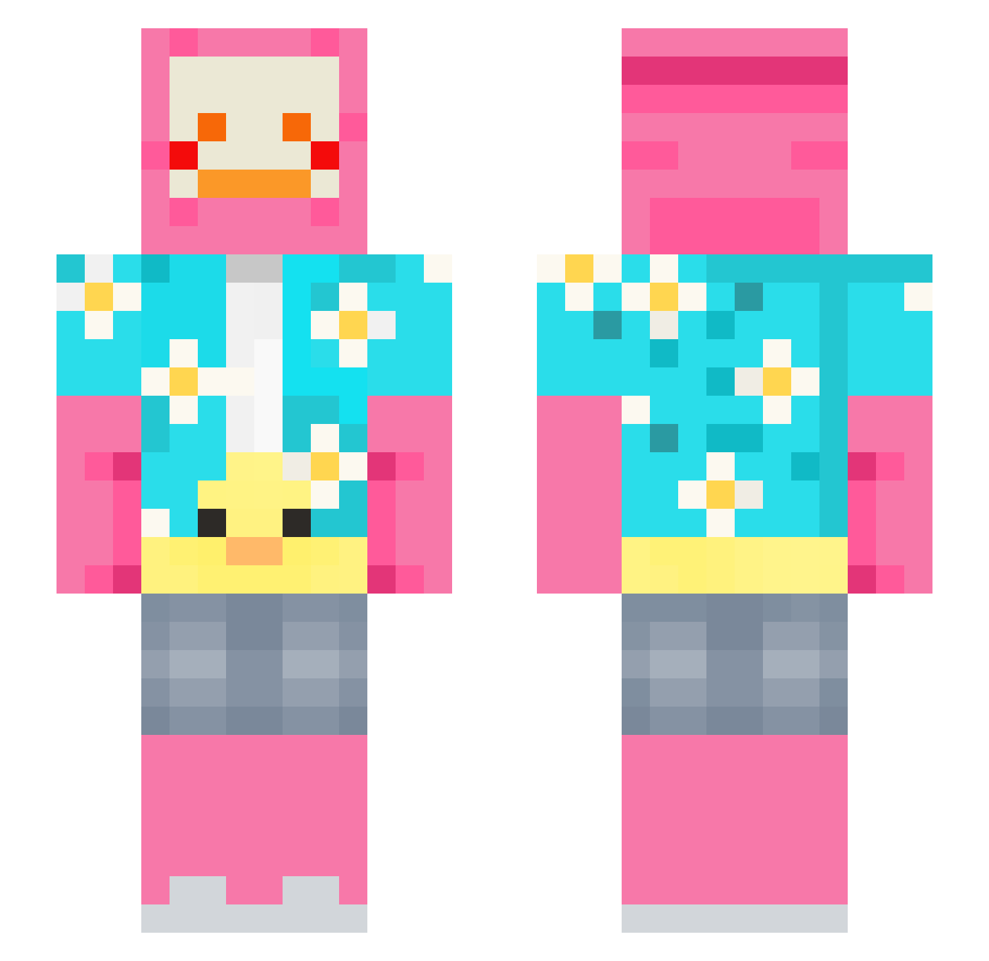 redtime2006 Minecraft skin, front and back view
