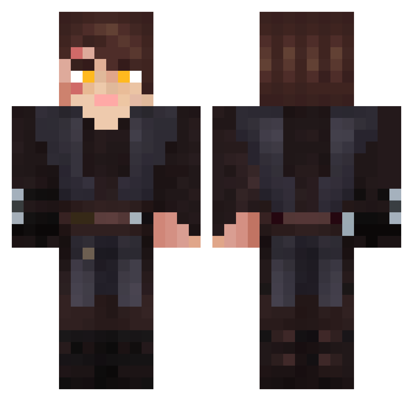 pierrot_79 Minecraft skin, front and back view