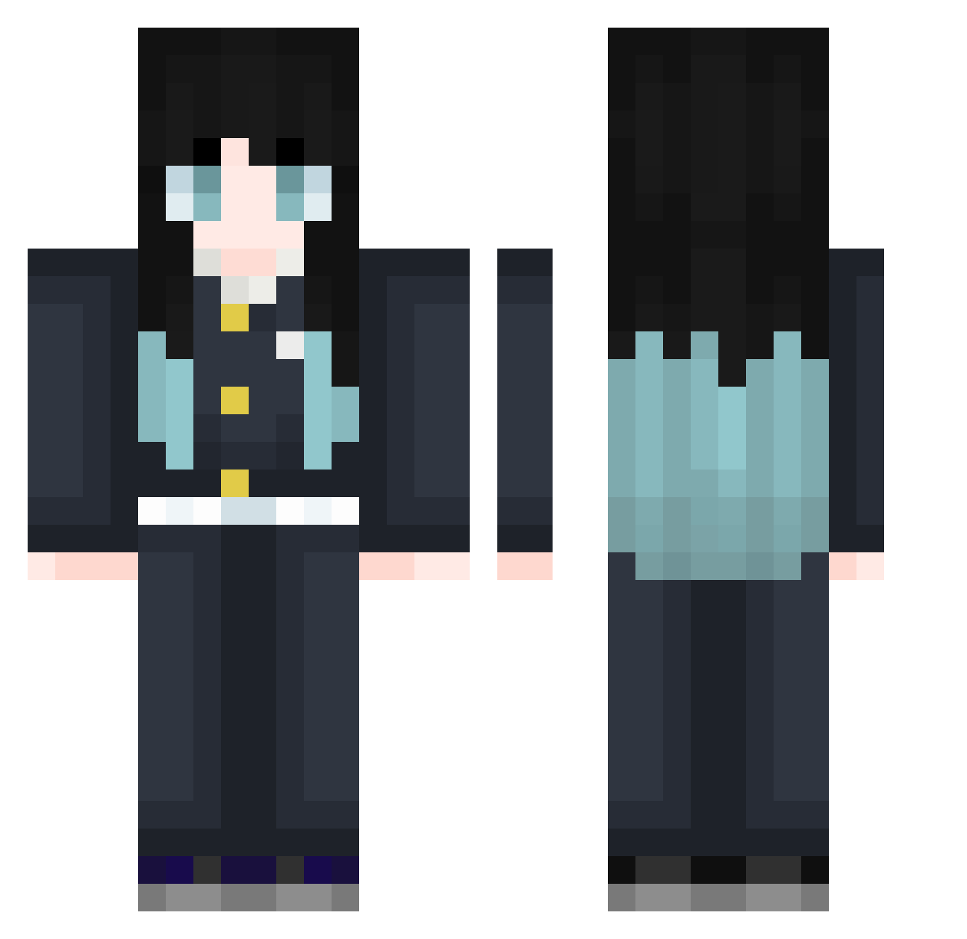 Kkohei1228 Minecraft skin, front and back view
