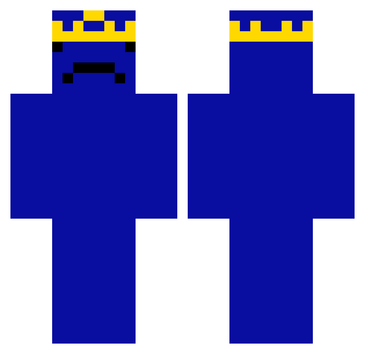 Skeward__ Minecraft skin, front and back view