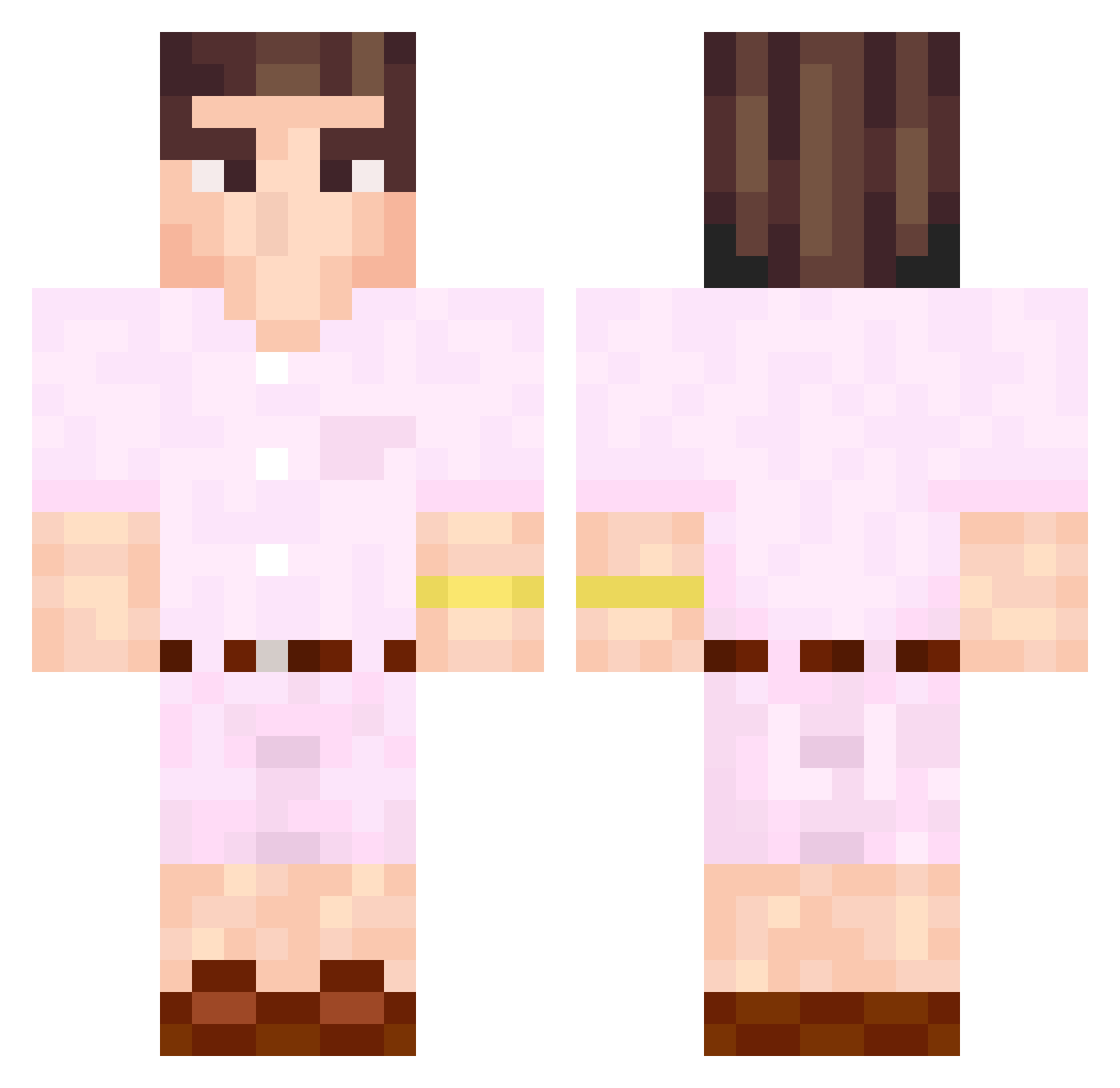 Motorbikes Minecraft skin, front and back view