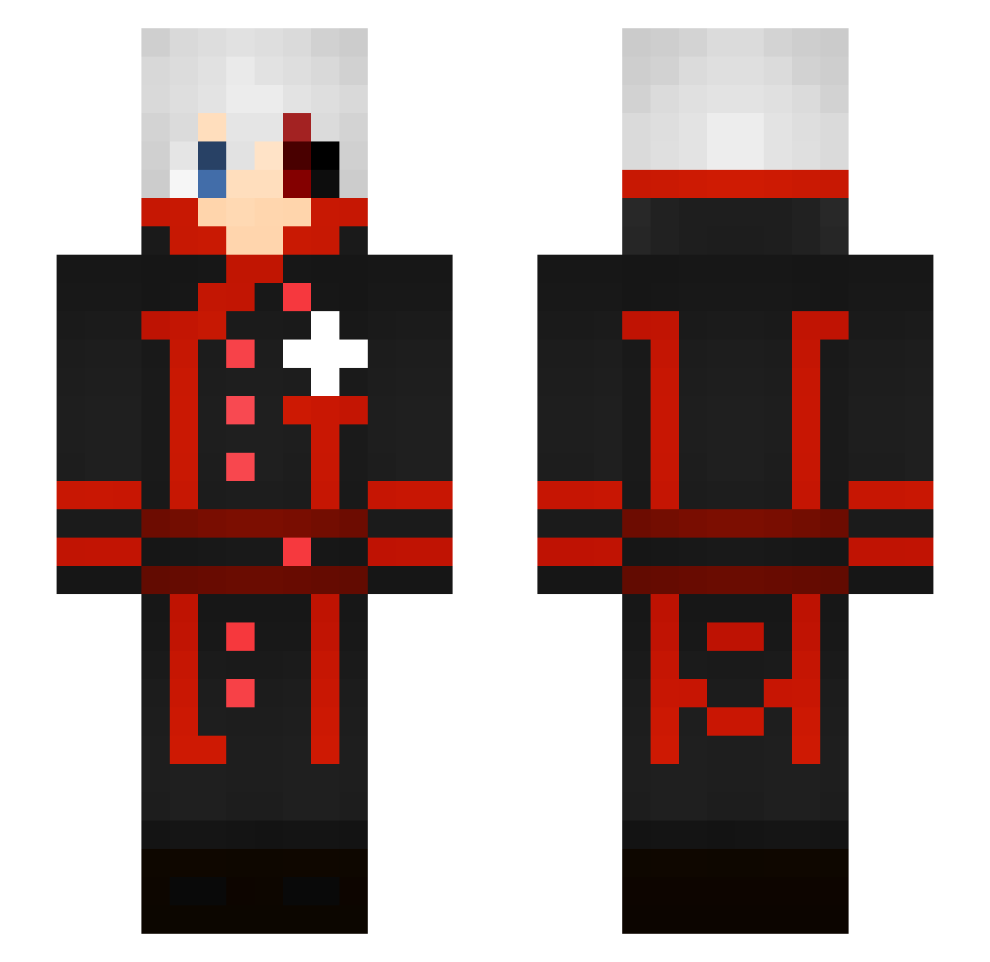 TestedSole Minecraft skin, front and back view