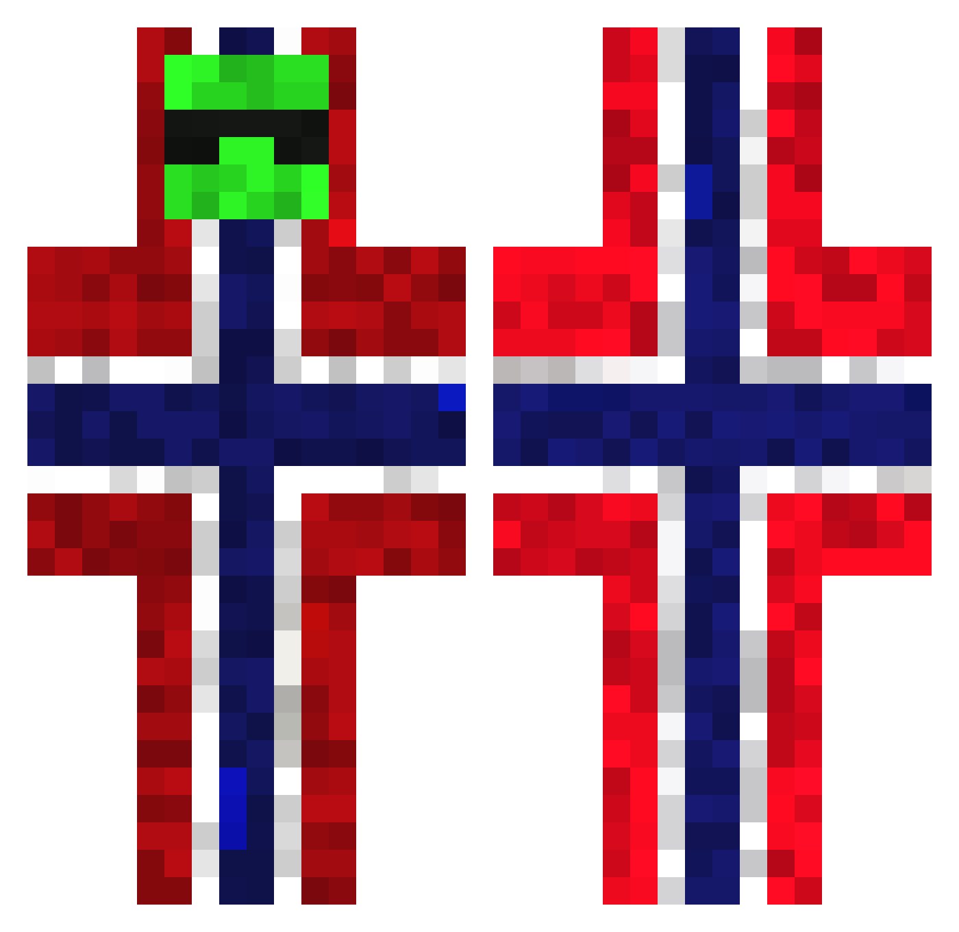 StoreEffen Minecraft skin, front and back view
