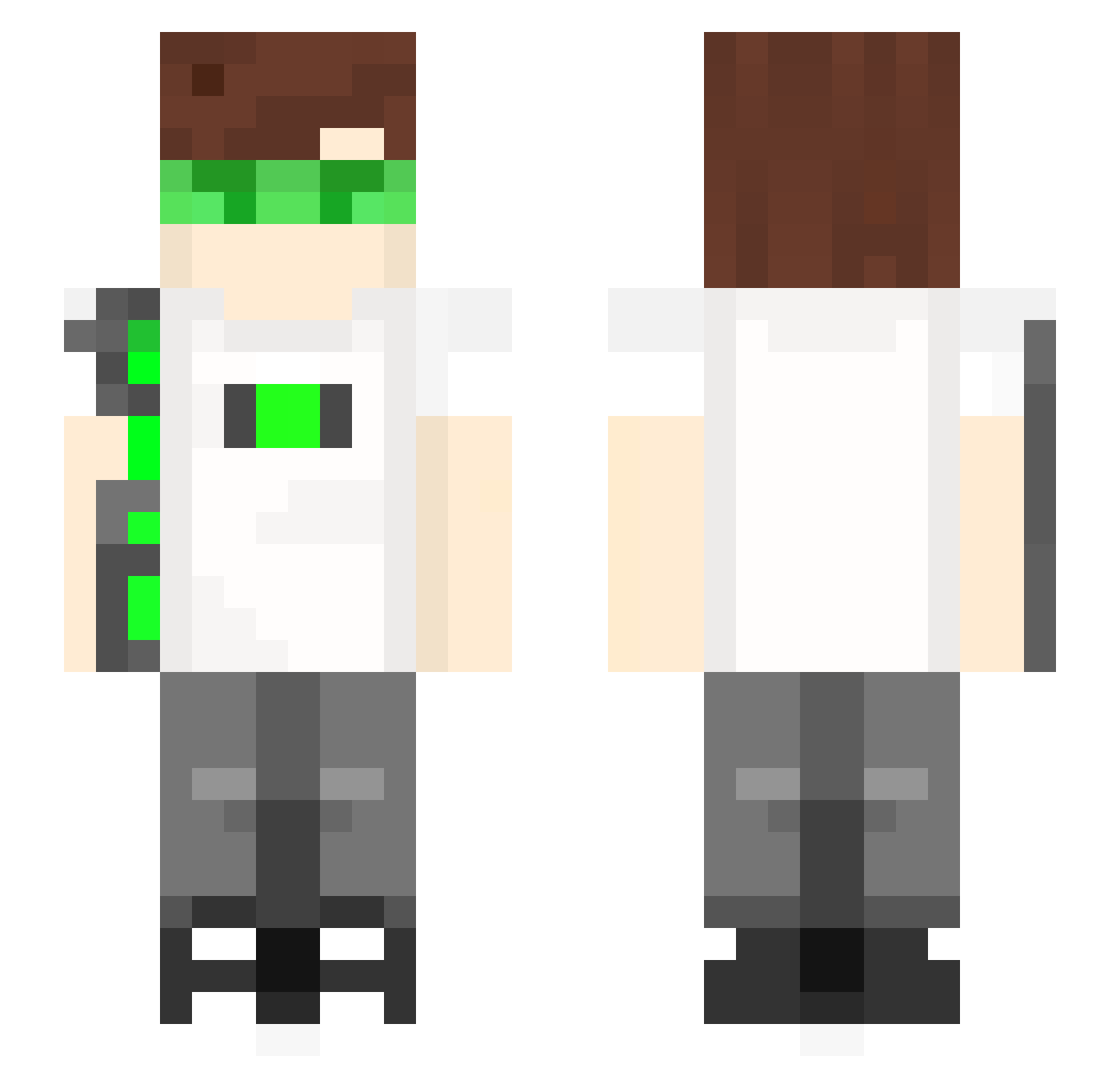 Ptitay Minecraft skin, front and back view