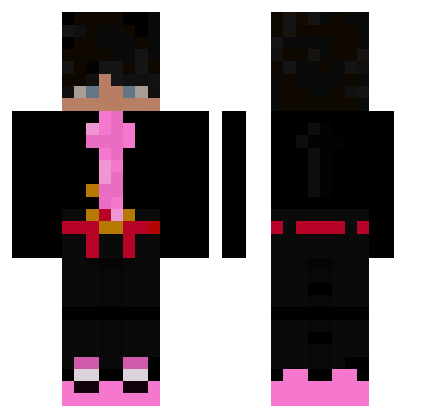 OliverSury Minecraft skin, front and back view