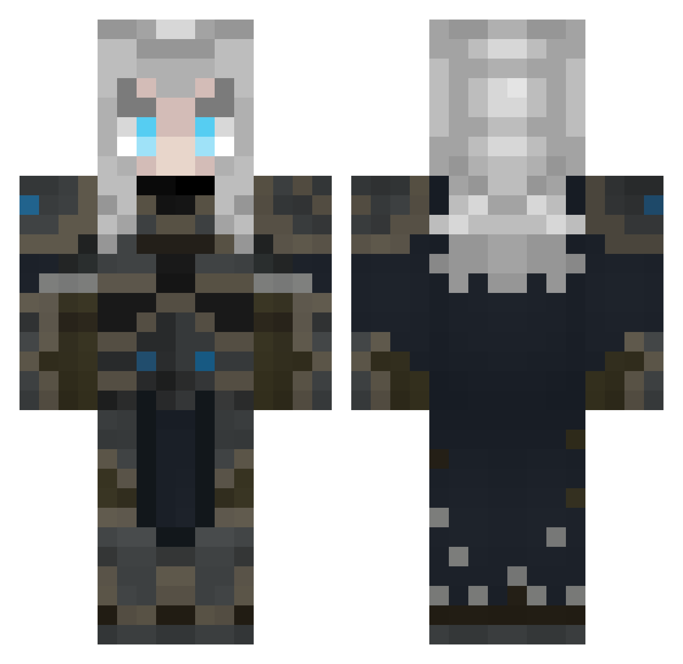 hanakun0804 Minecraft skin, front and back view