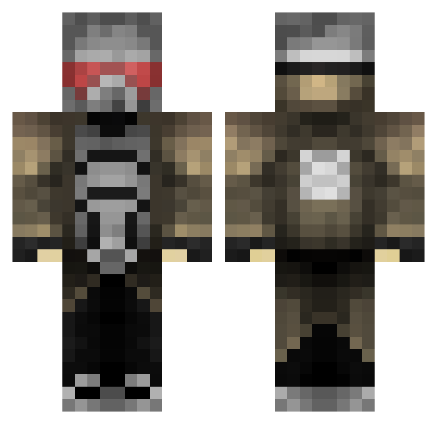 m0nkeybongo Minecraft skin, front and back view