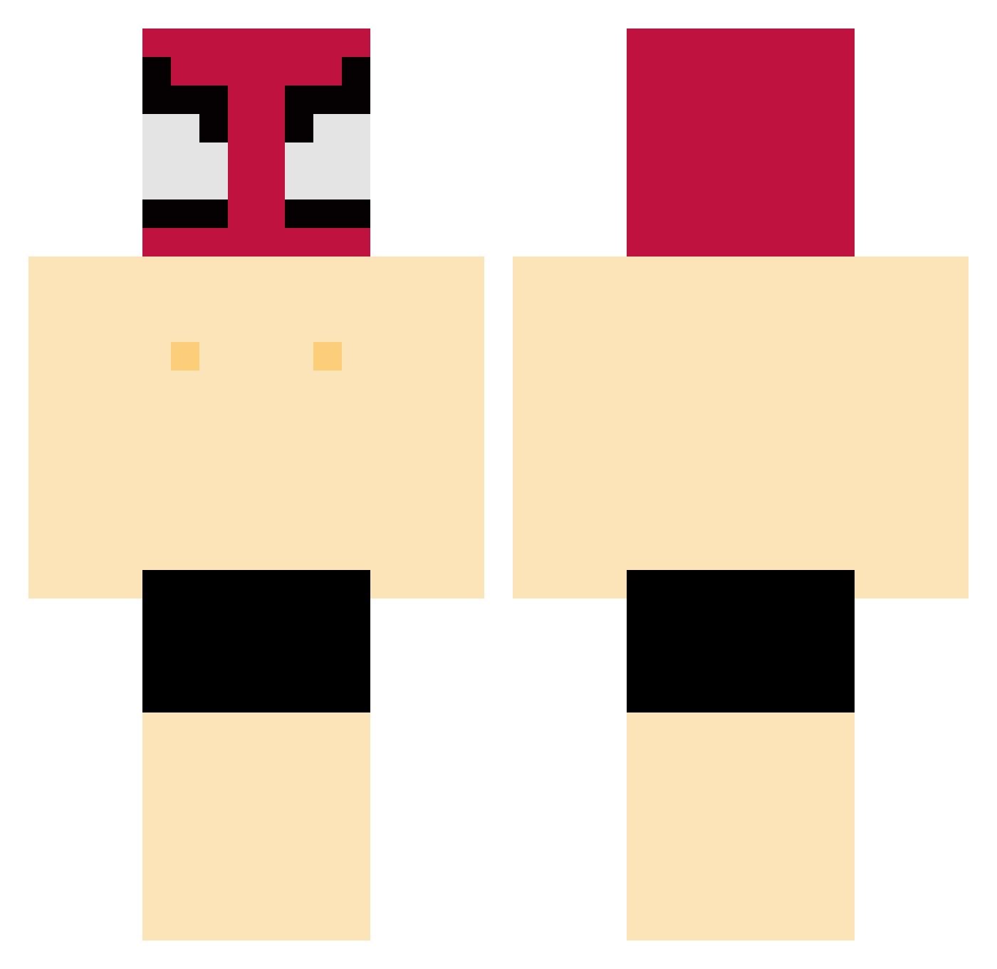 Ak1rraa Minecraft skin, front and back view