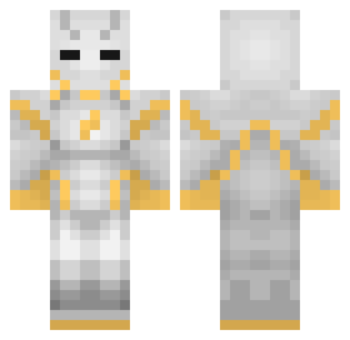 Godsprint Minecraft skin, front and back view