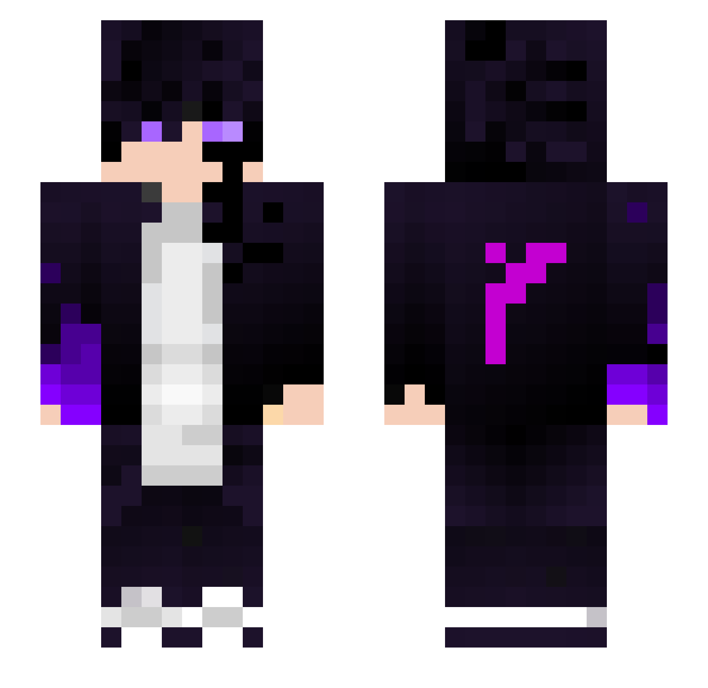 ARTKUMI Minecraft skin, front and back view