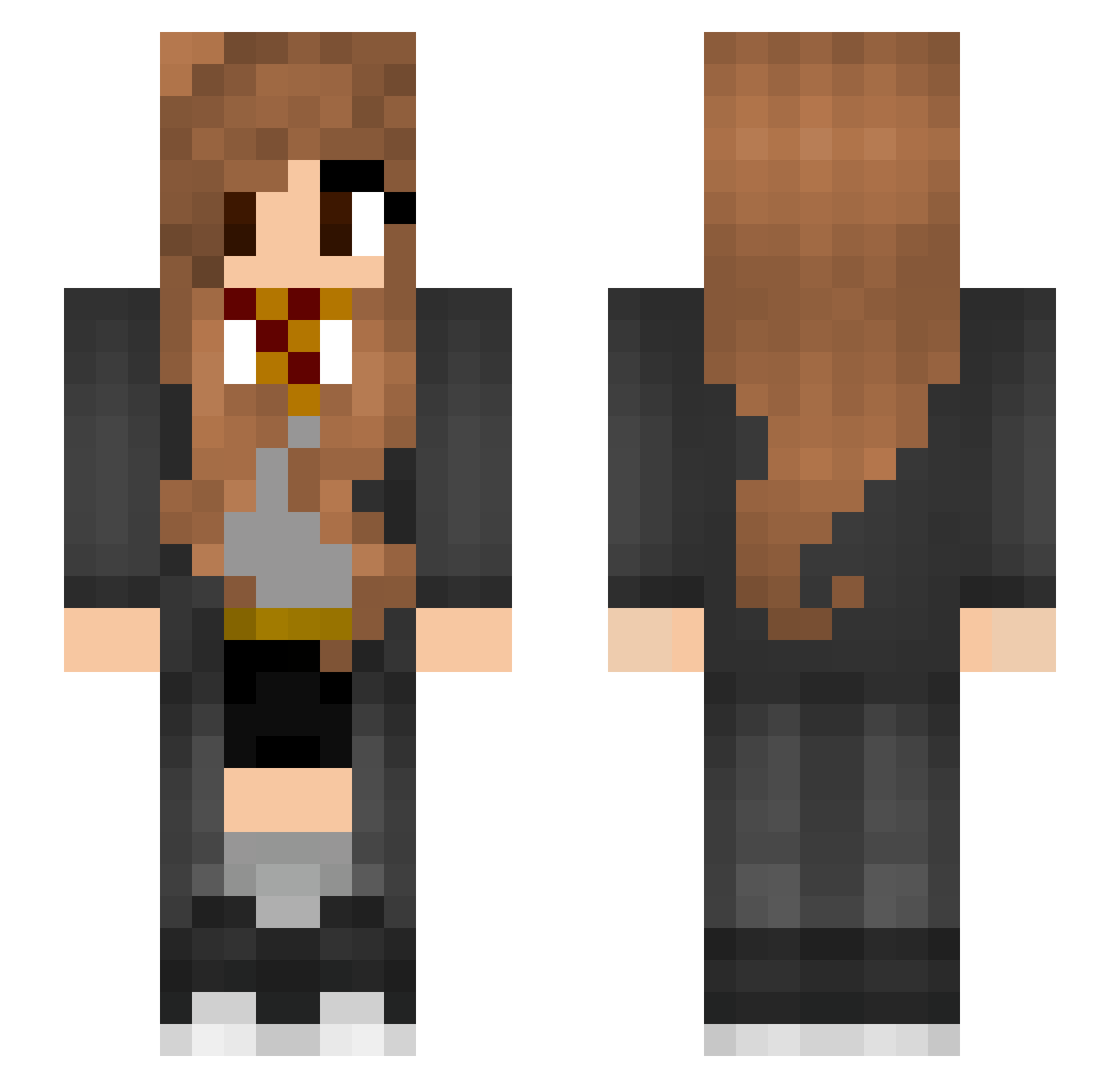 Charlesolvera Minecraft skin, front and back view
