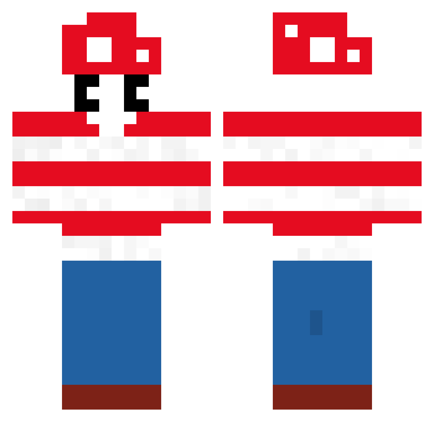 MediumSizedLlama Minecraft skin, front and back view