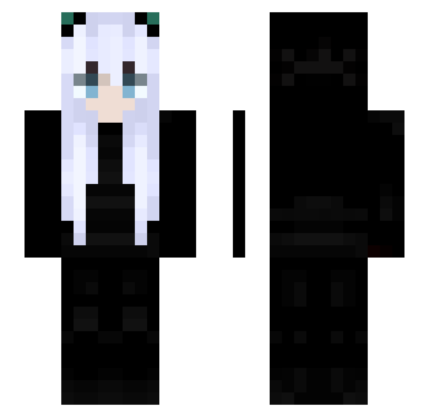 Splite Minecraft skin, front and back view
