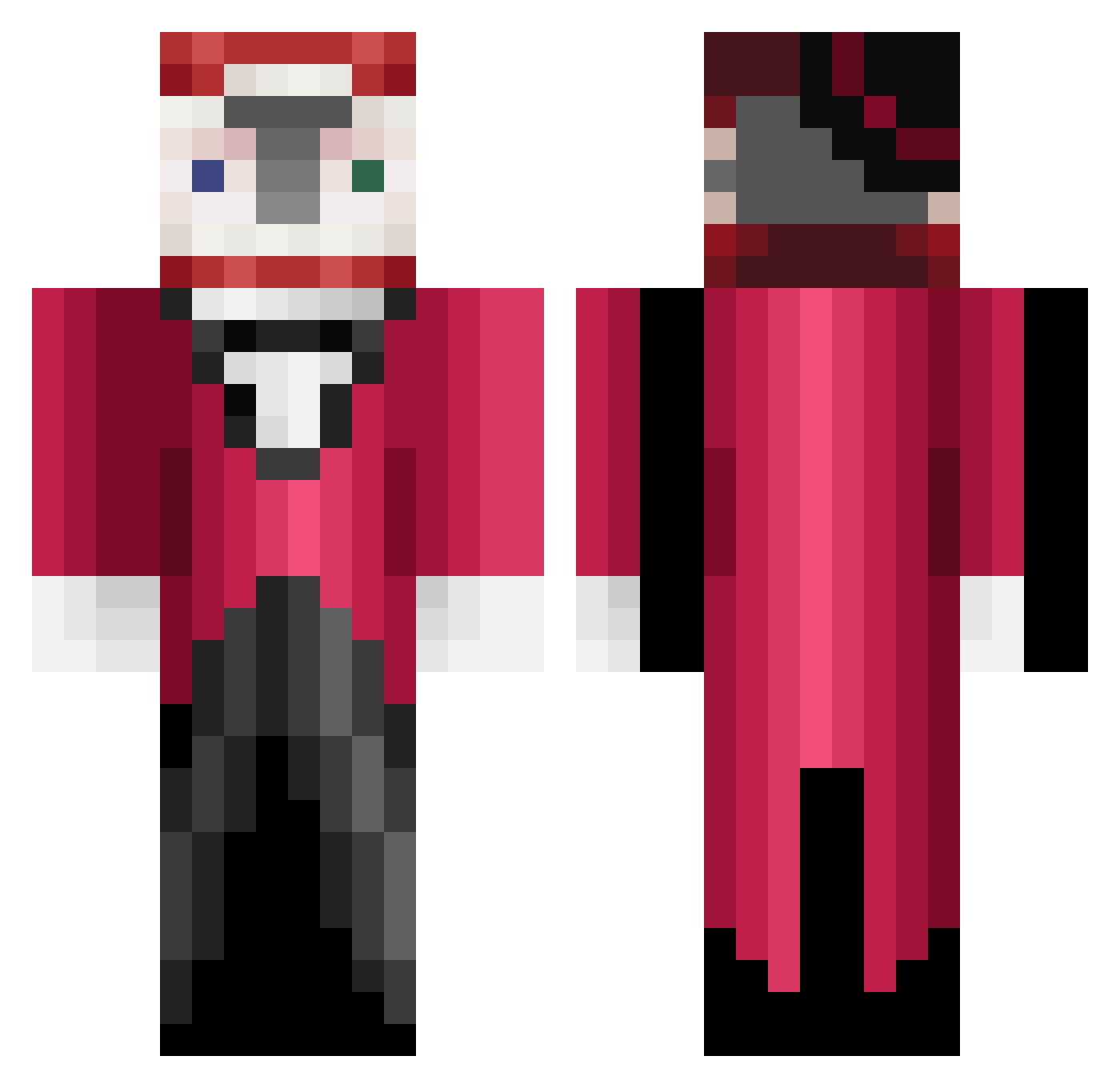 au_chocolat Minecraft skin, front and back view