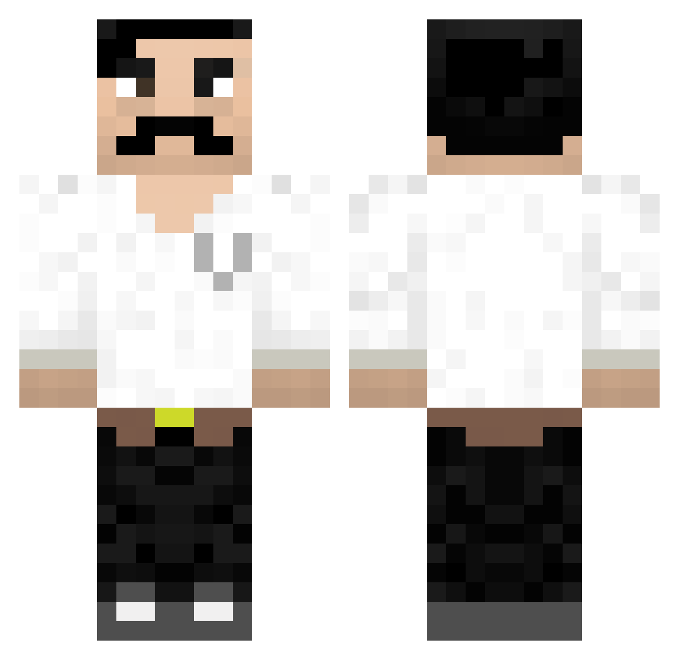 RobertDinero Minecraft skin, front and back view