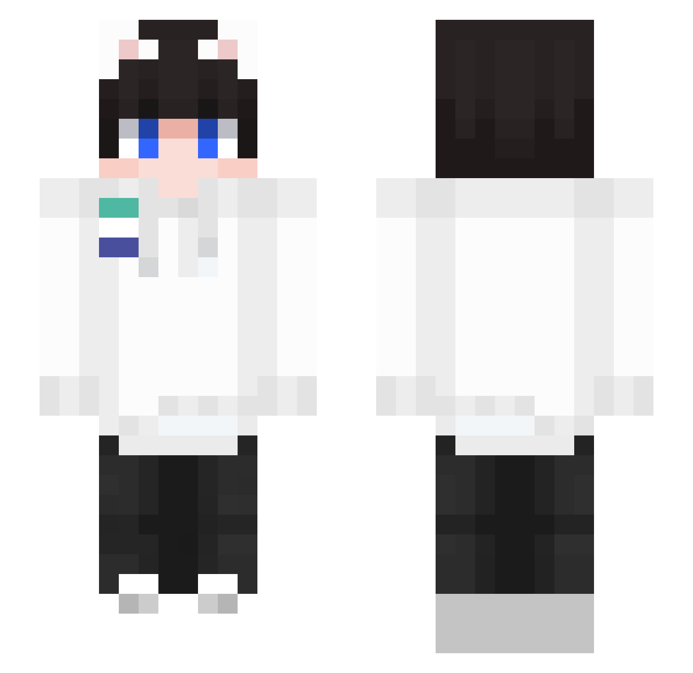 LokiSy Minecraft skin, front and back view