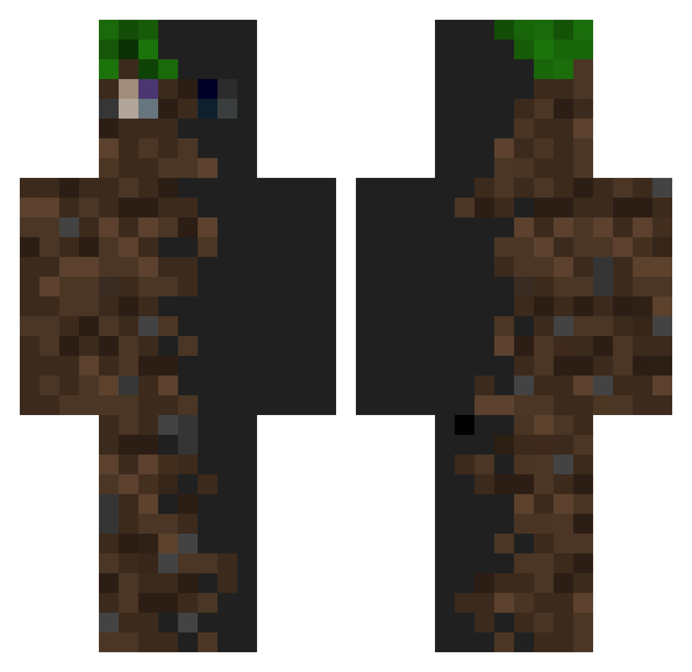 RonktanG97 Minecraft skin, front and back view