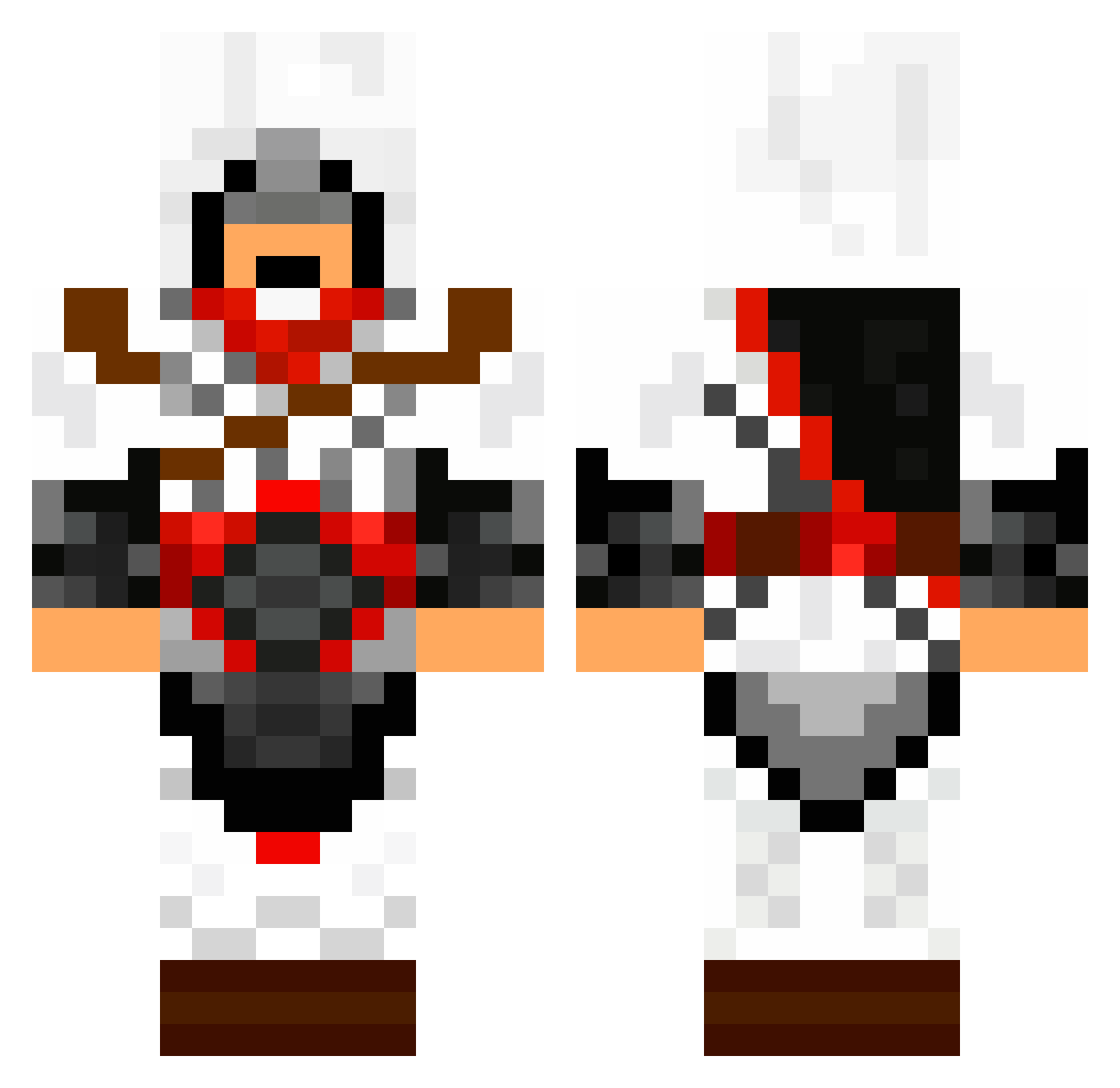 Selma Minecraft skin, front and back view
