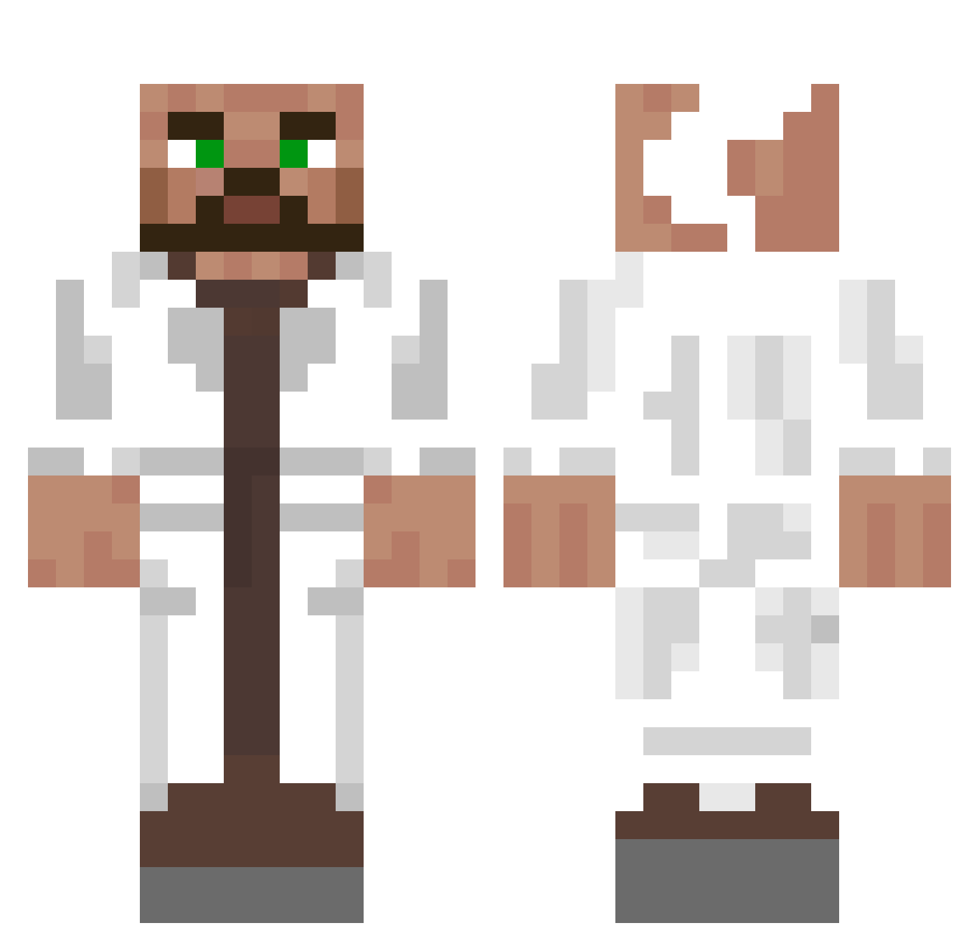 Gokkus61 Minecraft skin, front and back view